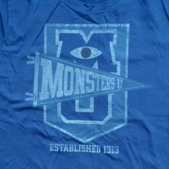 Monsters University - MU - Monsters Inc - New Women's Medium Navy Blue T-Shirt - Picture 2 of 5
